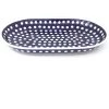 Janelle Imports Md Oval Platter In White Polka-Dot