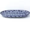 Janelle Imports Lg Oval Platter In Blue Butterfly
