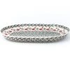 Janelle Imports Lg Oval Platter In Red & Black