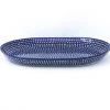 Janelle Imports Lg Oval Platter In Blue Elegance