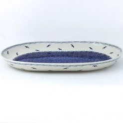 Janelle Imports Lg Oval Platter In Seagulls