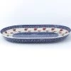Janelle Imports Lg Oval Platter In Red Daisy