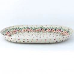 Janelle Imports Lg Oval Platter In Tiny Flowers