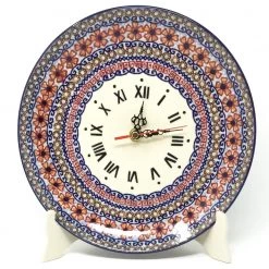 Janelle Imports Plate Wall Clock In Earth Tones