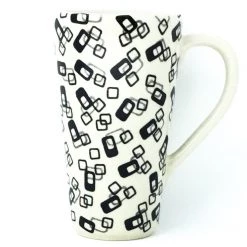 Janelle Imports Tall Cup 12 Oz In Modern Gray & Black