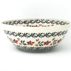Janelle Imports Round Bowl 64 Oz In Red & Black