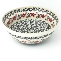 Janelle Imports Round Bowl 64 Oz In Red & Black