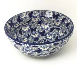 Janelle Imports Round Bowl 32 Oz In Blue Butterfly