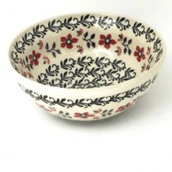 Janelle Imports Round Bowl 32 Oz In Red & Black