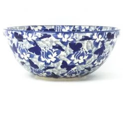 Janelle Imports New Soup Bowl 20 Oz In Blue Butterfly