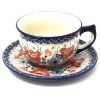 Janelle Imports Tea Cup W/Saucer 8 Oz In Perennial Garden