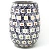 Janelle Imports Bouquet Vase In Modern Checkers