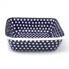 Janelle Imports Deep Square Baker In White Polka-Dot