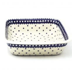 Janelle Imports Deep Square Baker In Blue Stars