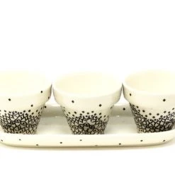 Janelle Imports 3-Flower Pot W/Tray In 1185