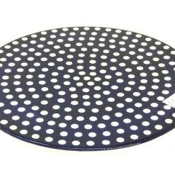 Janelle Imports Round Cutting Board 12" In White Polka-Dot