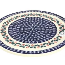 Janelle Imports Round Cutting Board 12" In Winter Holly