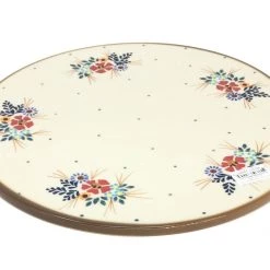 Janelle Imports Round Cutting Board 12" In Brown Edge