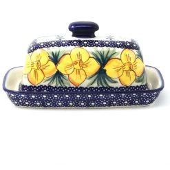 Janelle Imports Butter Dish In Daffodils