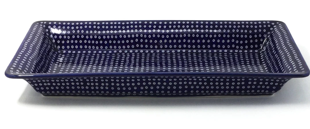 Janelle Imports Lg Rect. Server W/Lip In Blue Elegance 3 Janelle Imports Lg Rect. Server W/Lip In Blue Elegance